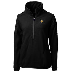 Minnesota Vikings Cutter & Buck Women's Cascade Eco Sherpa Fleece Half-Zip Pullover Jacket | NFL New