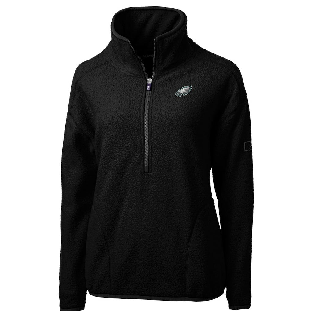 Philadelphia Eagles Cutter & Buck Women's Cascade Eco Sherpa Fleece Half-Zip Pullover Jacket | NFL Online