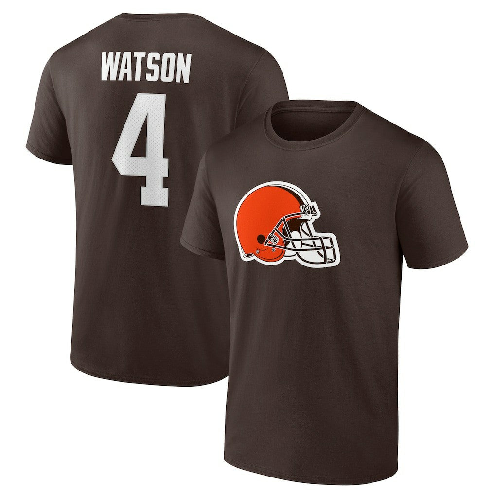 Cleveland Browns Deshaun Watson  Player Icon Name & Number T-Shirt | NFL Sale