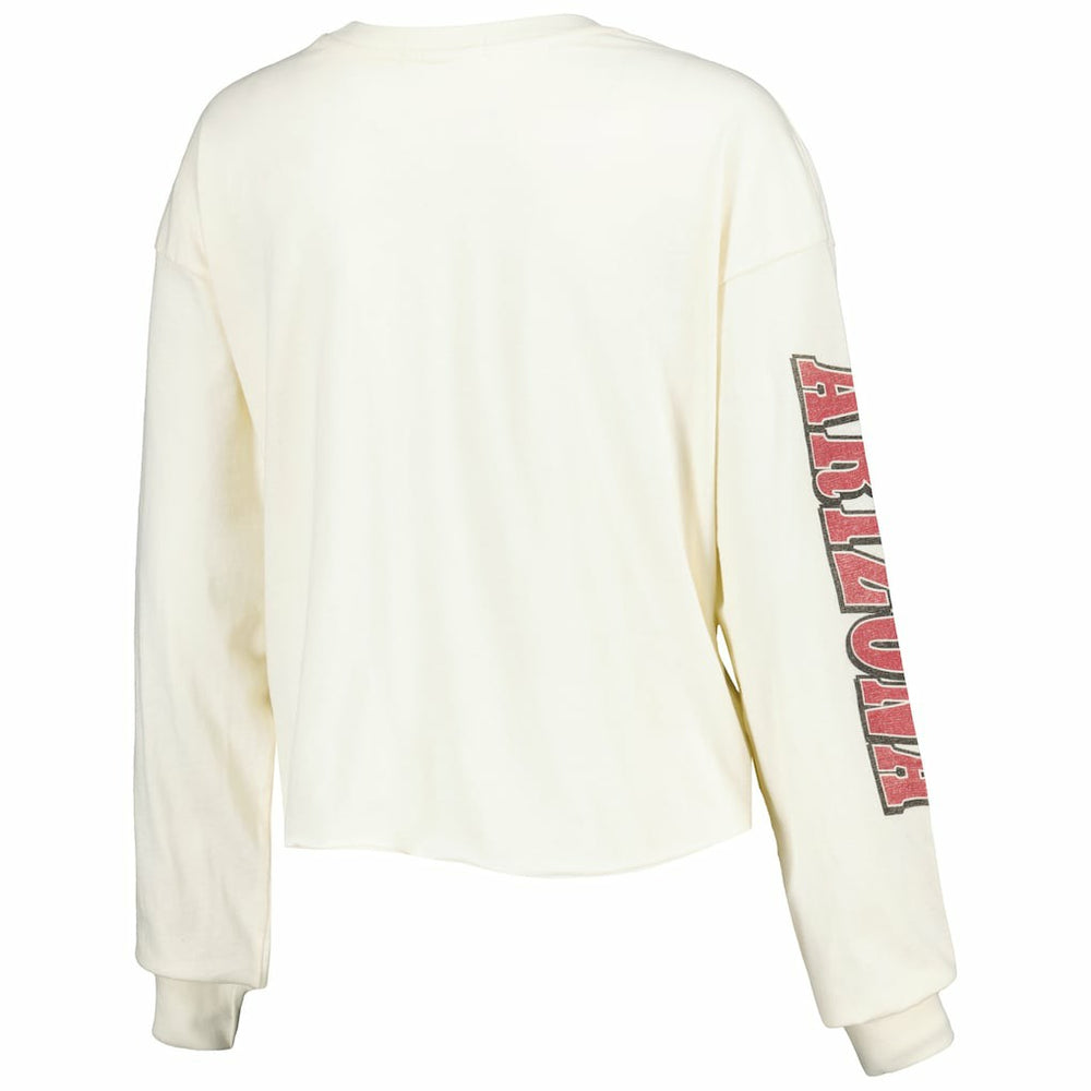 Arizona Cardinals '47 Women's Brush Back Parkway Cropped Lightweight Long Sleeve T-Shirt | NFL Discount