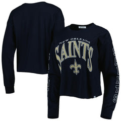 New Orleans Saints '47 Women's Skyler Parkway Cropped Long Sleeve T-Shirt | NFL Sale