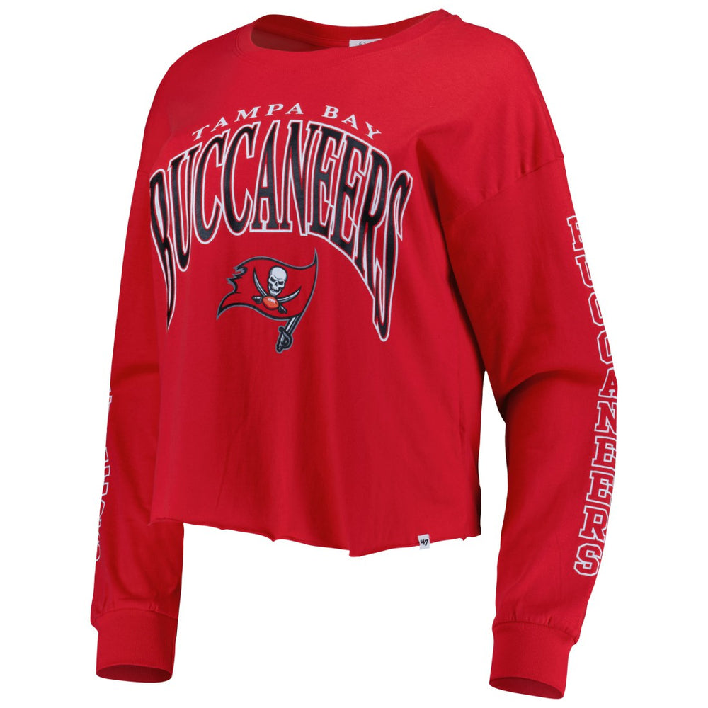 Tampa Bay Buccaneers '47 Women's Skyler Parkway Cropped Long Sleeve T-Shirt | NFL On sale