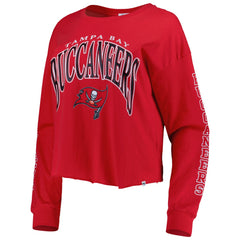 Tampa Bay Buccaneers '47 Women's Skyler Parkway Cropped Long Sleeve T-Shirt | NFL On sale