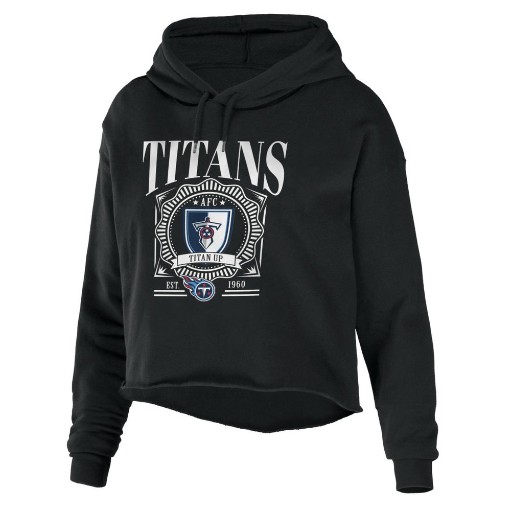 Tennessee Titans WEAR by Erin Andrews Women's Cropped Sponge Fleece Pullover Hoodie | NFL On sale