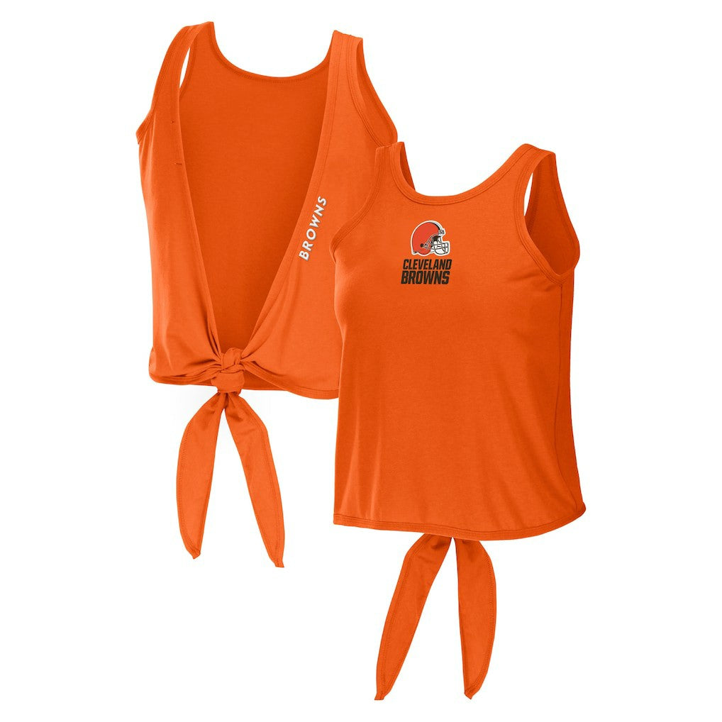 Cleveland Browns WEAR by Erin Andrews Women's Open Back Twist Tie Tank Top | NFL On sale