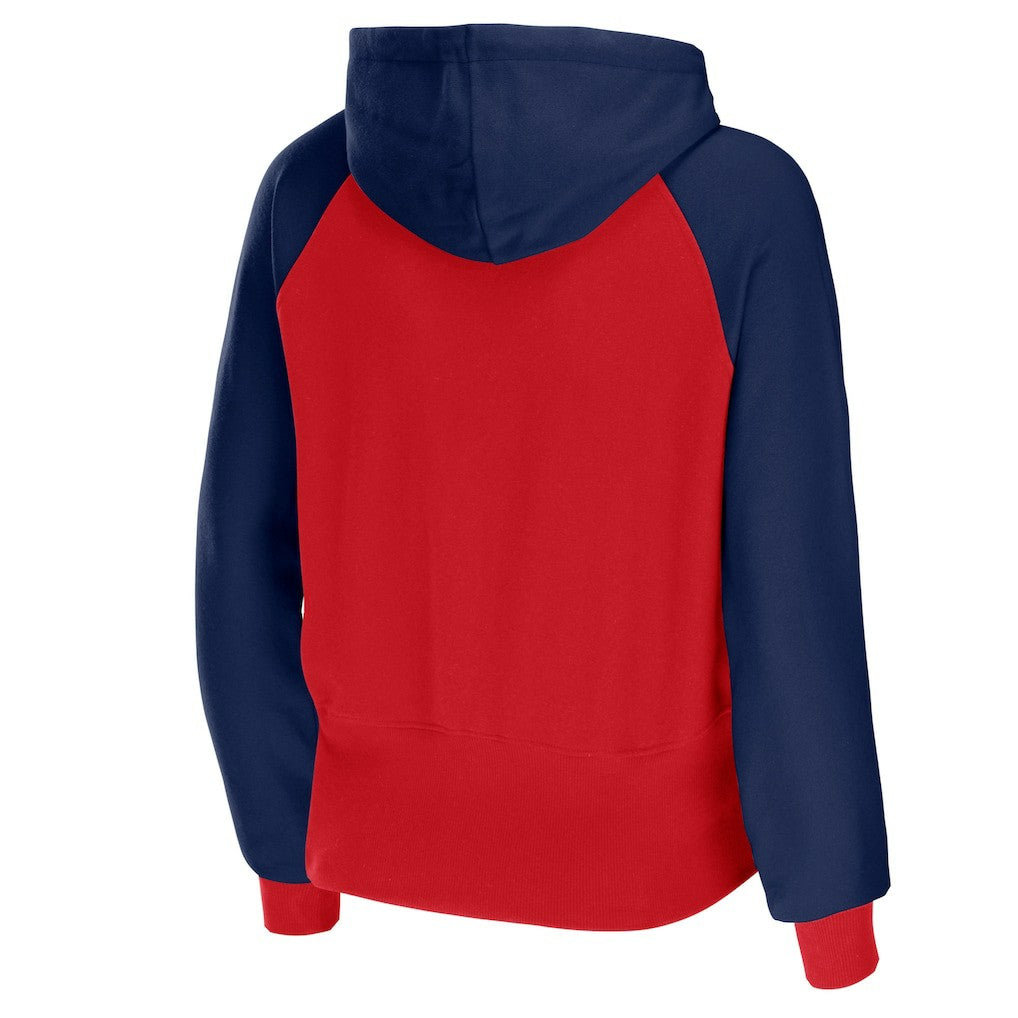 New England Patriots WEAR by Erin Andrews Women's Colorblock Lightweight Full-Zip Hoodie | NFL Outlet