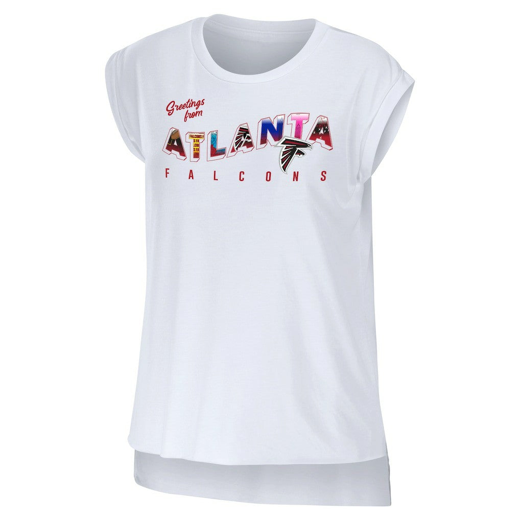 Atlanta Falcons WEAR by Erin Andrews Women's Greetings From Muscle T-Shirt | NFL New