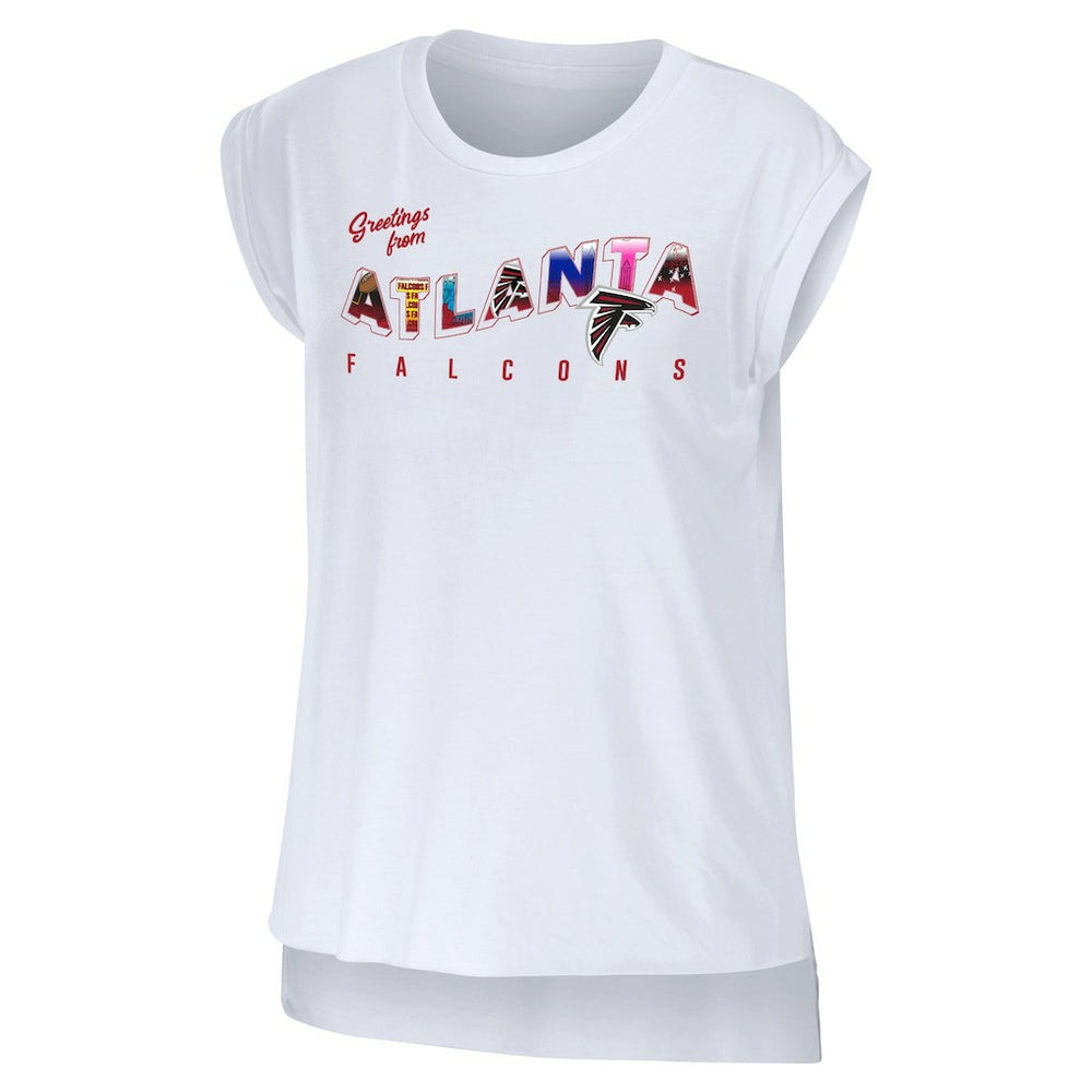 Atlanta Falcons WEAR by Erin Andrews Women's Greetings From Muscle T-Shirt | NFL New