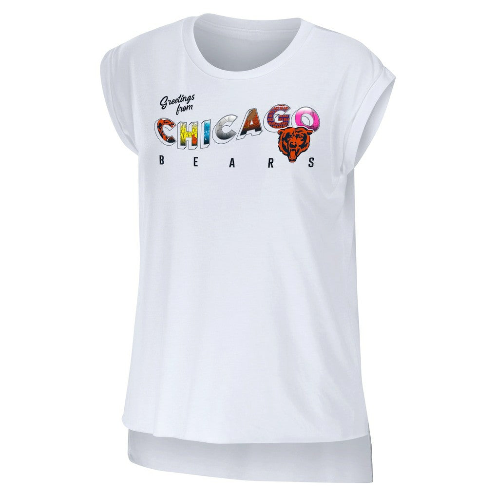 Chicago Bears WEAR by Erin Andrews Women's Greetings From Muscle T-Shirt | NFL Hot