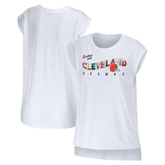 Cleveland Browns WEAR by Erin Andrews Women's Greetings From Muscle T-Shirt | NFL US