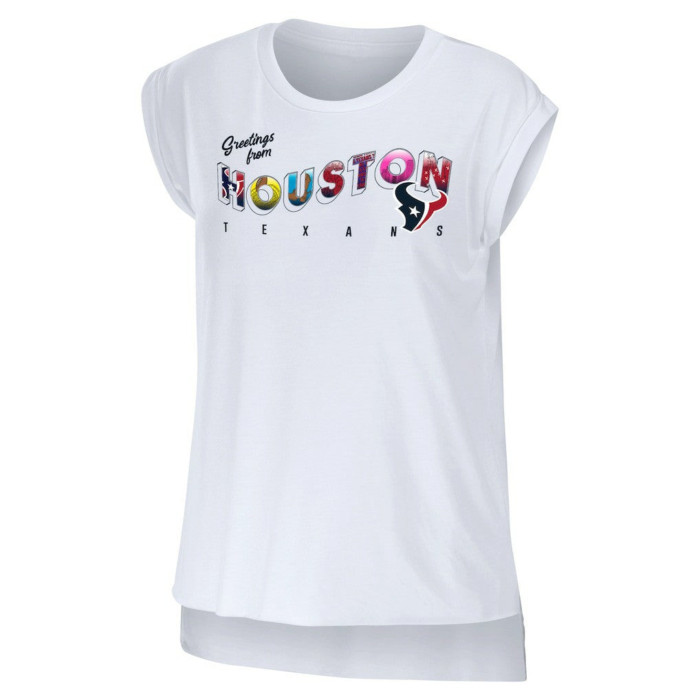Houston Texans WEAR by Erin Andrews Women's Greetings From Muscle T-Shirt | NFL US