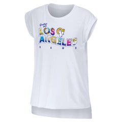 Los Angeles Rams WEAR by Erin Andrews Women's Greetings From Muscle T-Shirt | NFL On sale