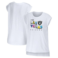 Las Vegas Raiders WEAR by Erin Andrews Women's Greetings From Muscle T-Shirt | NFL New