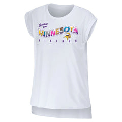 Minnesota Vikings WEAR by Erin Andrews Women's Greetings From Muscle T-Shirt | NFL US