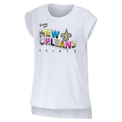 New Orleans Saints WEAR by Erin Andrews Women's Greetings From Muscle T-Shirt | NFL Hot
