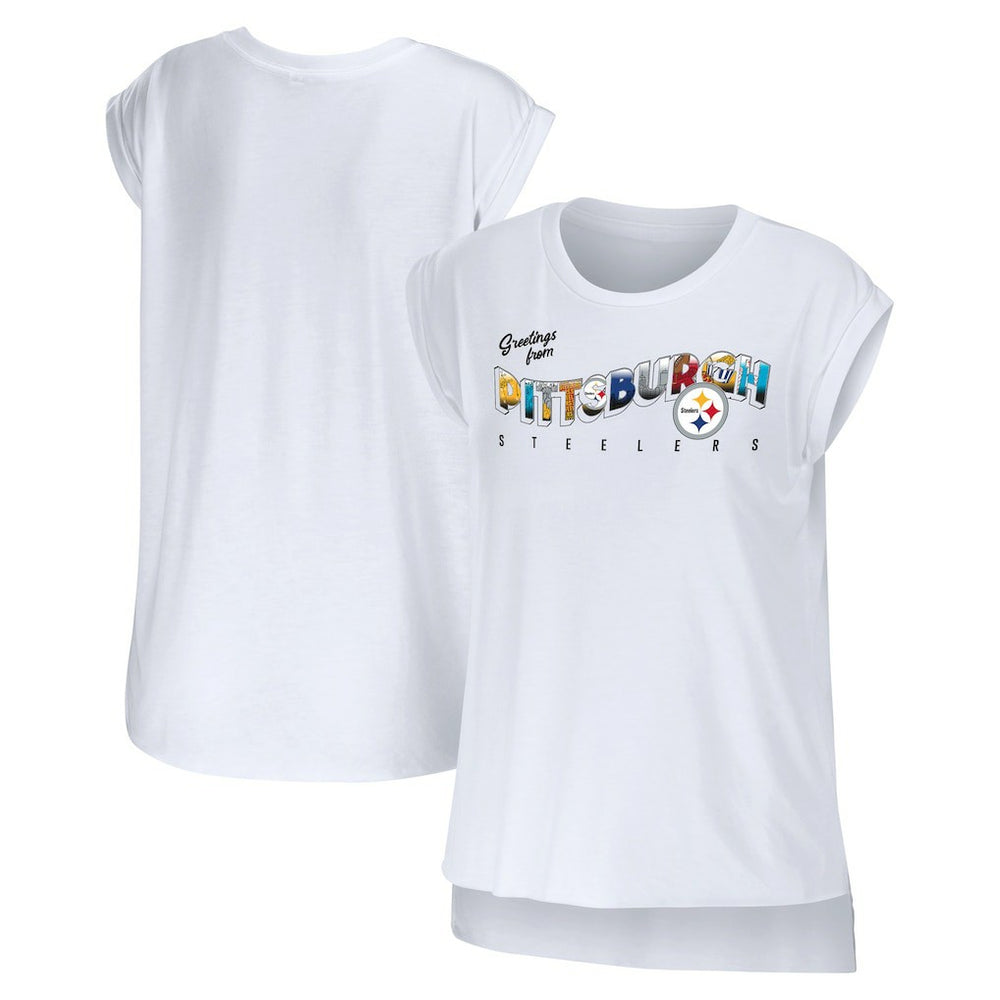 Pittsburgh Steelers WEAR by Erin Andrews Women's Greetings From Muscle T-Shirt | NFL Near me