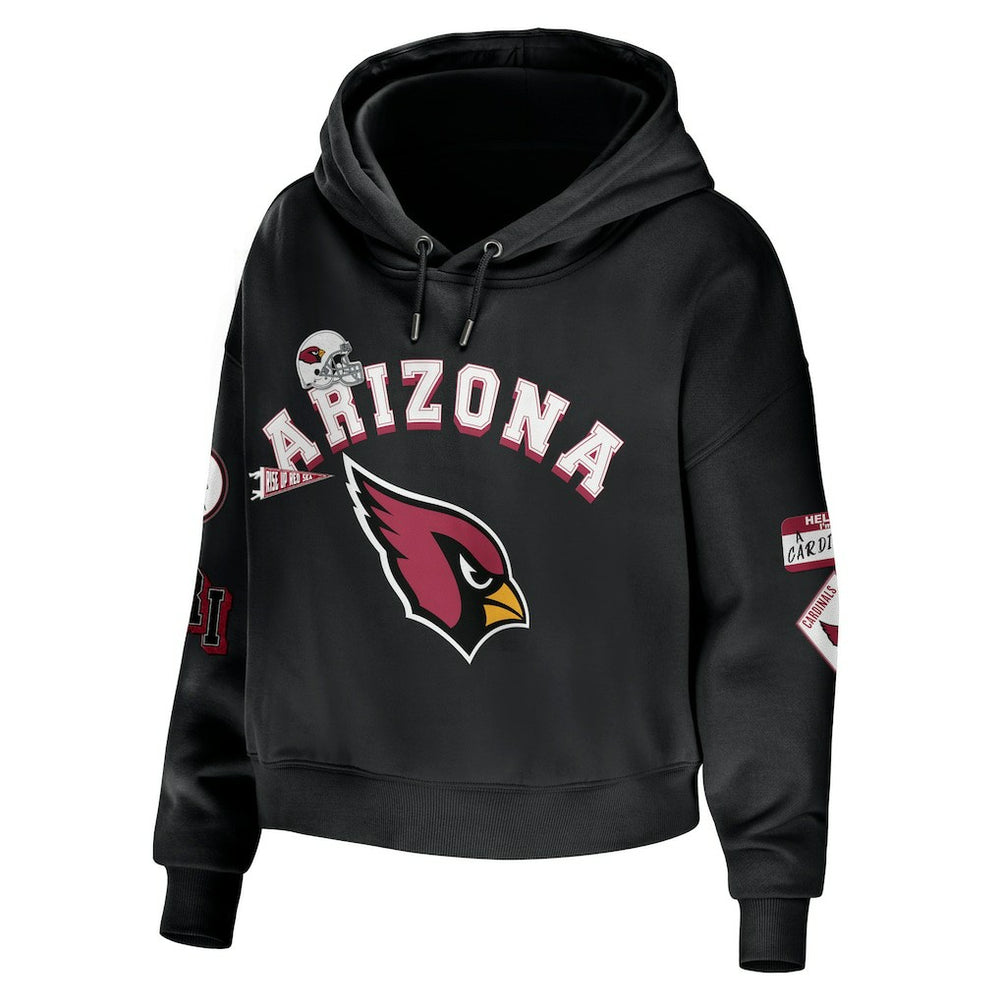 Arizona Cardinals WEAR by Erin Andrews Women's Modest Cropped Pullover Hoodie | NFL Online
