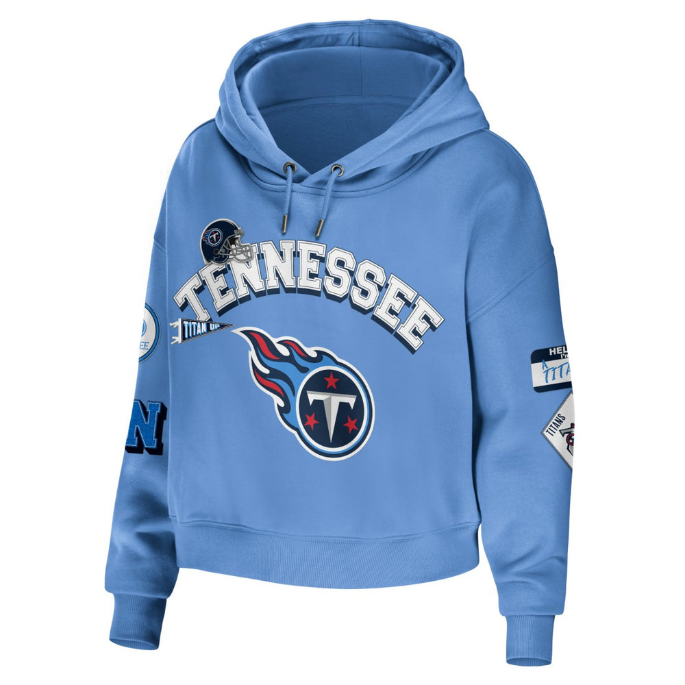 Tennessee Titans WEAR by Erin Andrews Women's Plus Size Modest Cropped Pullover Hoodie | NFL US