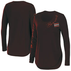 Cleveland Browns WEAR by Erin Andrews Women's Team Scoop Neck T-Shirt | NFL Sale