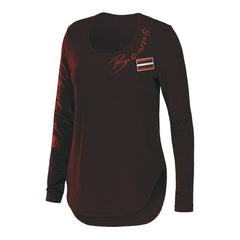 Cleveland Browns WEAR by Erin Andrews Women's Team Scoop Neck T-Shirt | NFL Sale