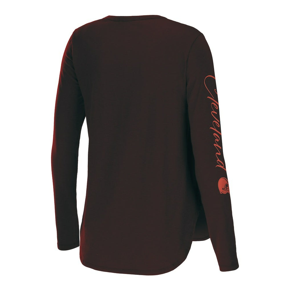Cleveland Browns WEAR by Erin Andrews Women's Team Scoop Neck T-Shirt | NFL Sale