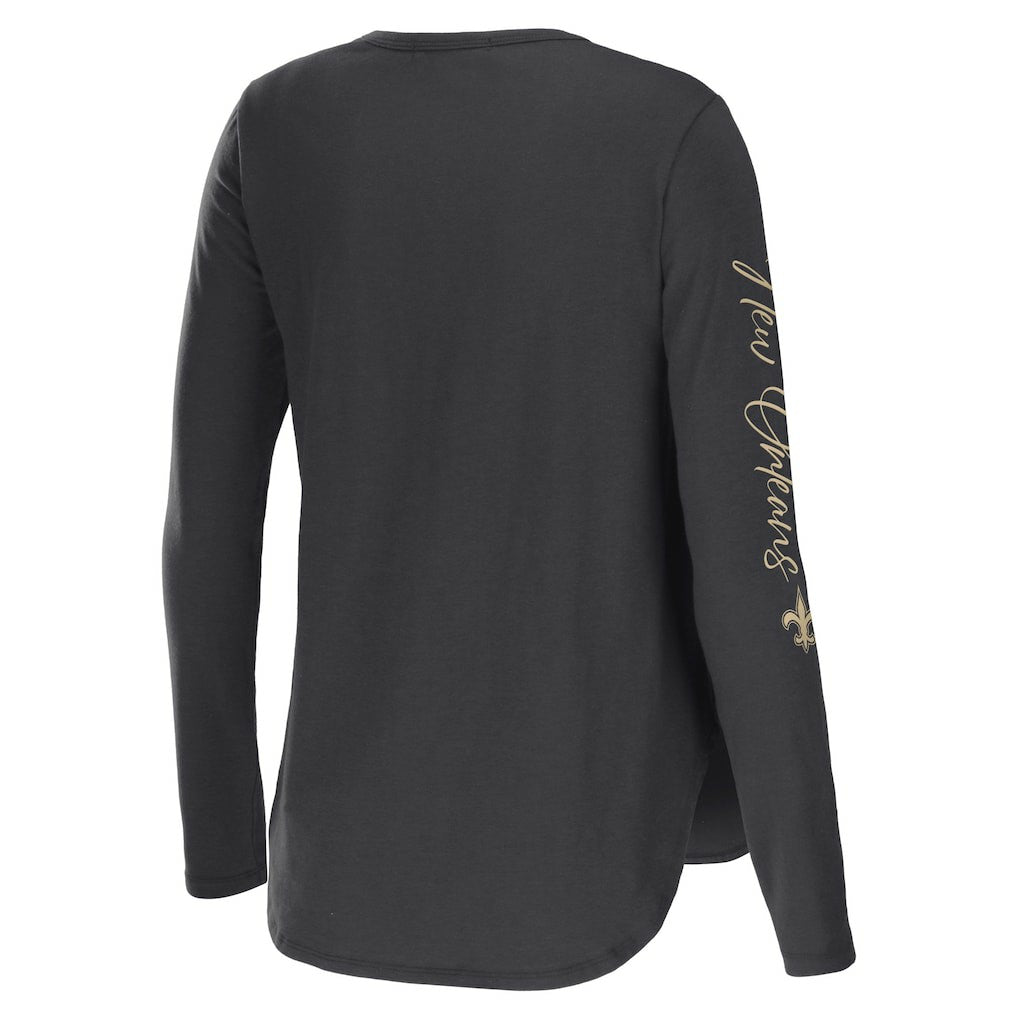 New Orleans Saints WEAR by Erin Andrews Women's Team Scoop Neck T-Shirt | NFL Online