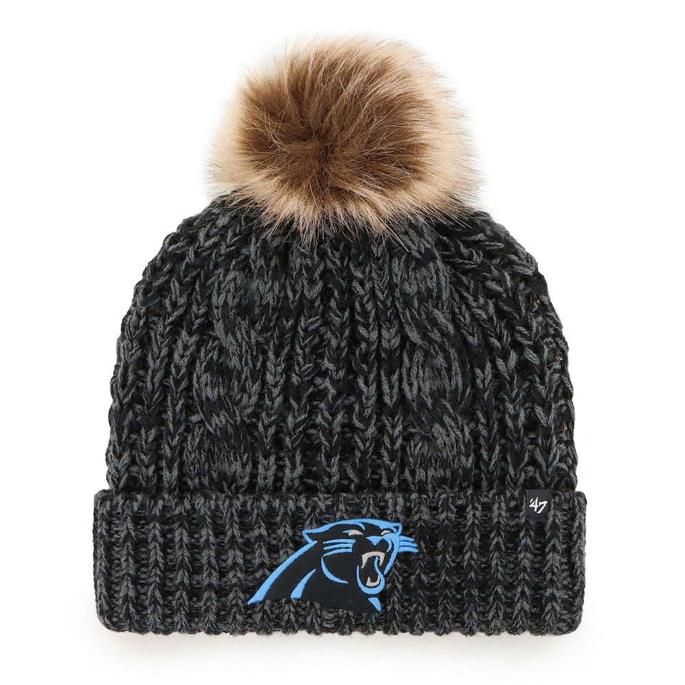 Carolina Panthers '47 Women's Meeko Cuffed Knit Hat with Pom | NFL Hot