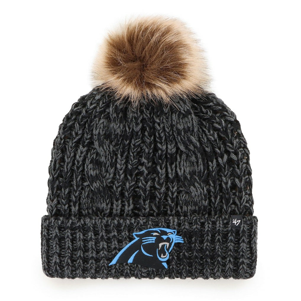Carolina Panthers '47 Women's Meeko Cuffed Knit Hat with Pom | NFL Hot