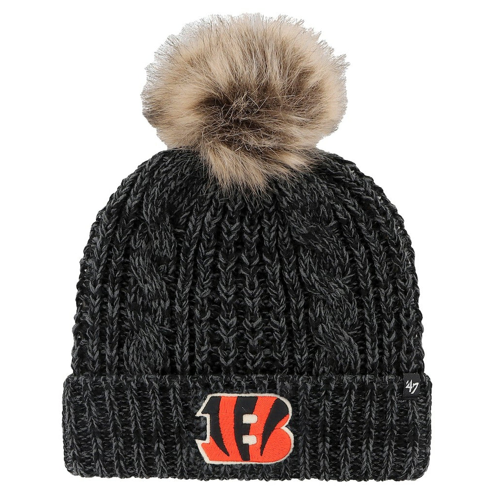 Cincinnati Bengals '47 Women's Meeko Cuffed Knit Hat with Pom | NFL Outlet
