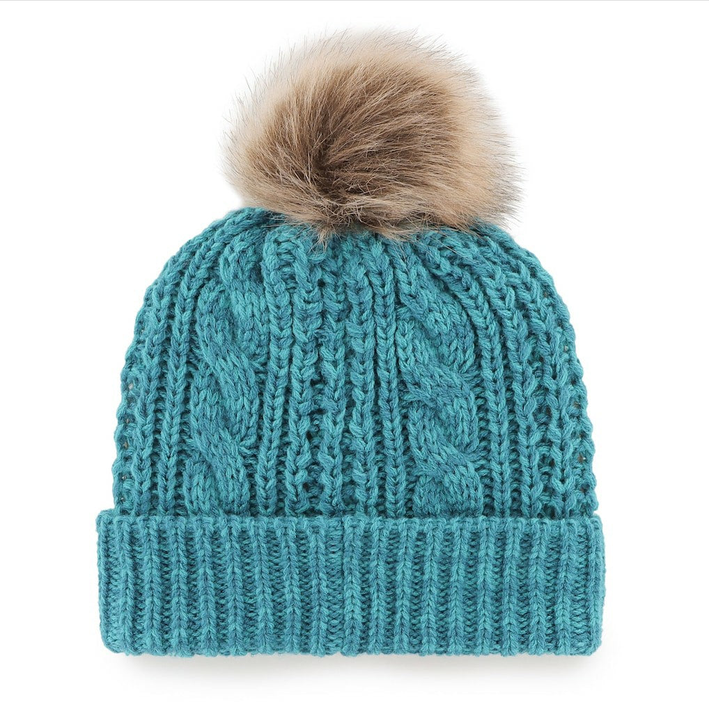 Miami Dolphins '47 Women's Meeko Cuffed Knit Hat with Pom | NFL US