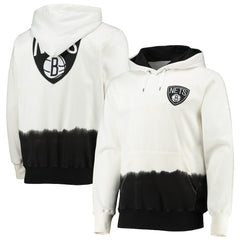 Oatmeal Brooklyn Nets FISLL Double Dribble Dip-Dye Pullover Hoodie | NBA