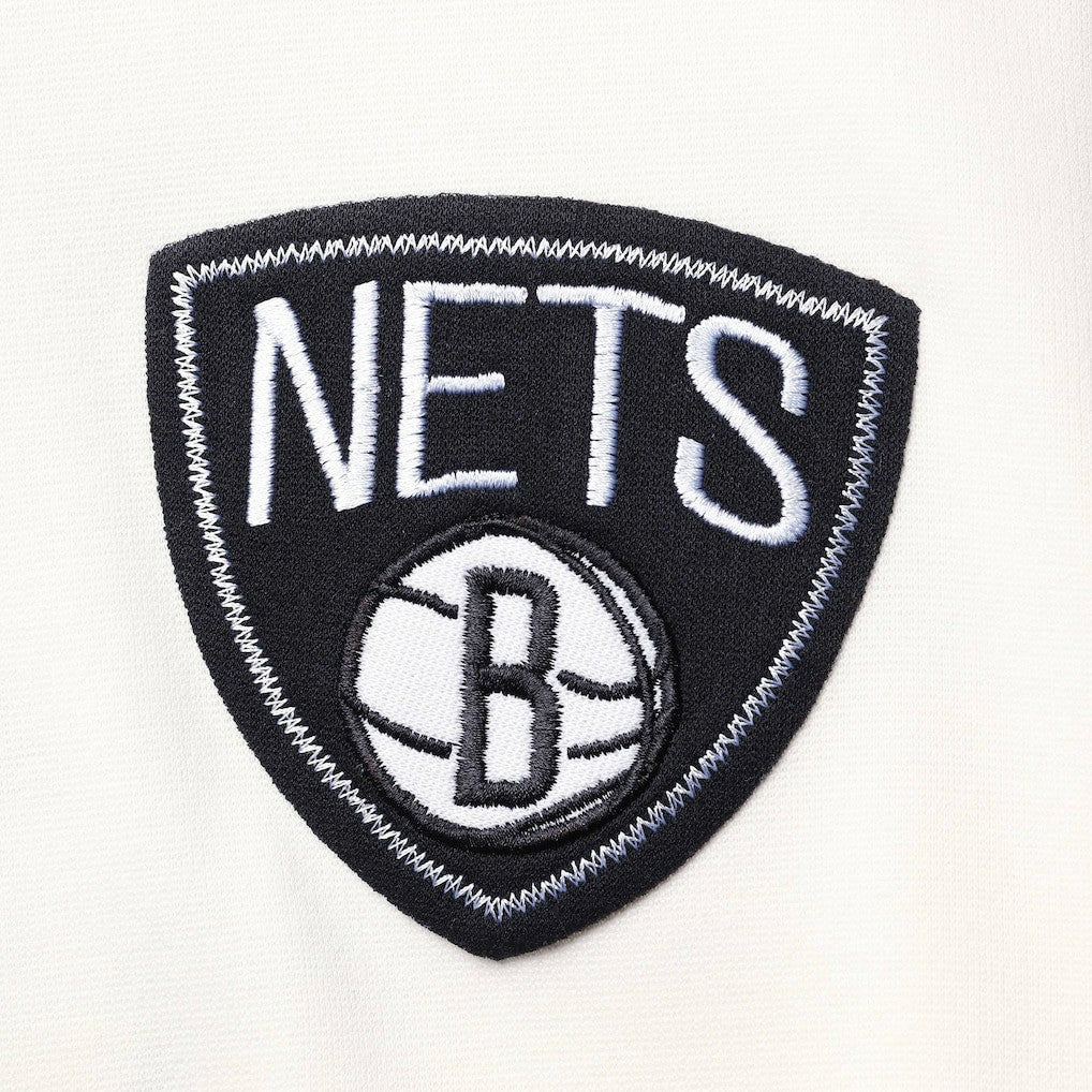 Oatmeal Brooklyn Nets FISLL Double Dribble Dip-Dye Pullover Hoodie | NBA