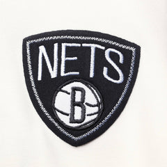 Oatmeal Brooklyn Nets FISLL Double Dribble Dip-Dye Pullover Hoodie | NBA