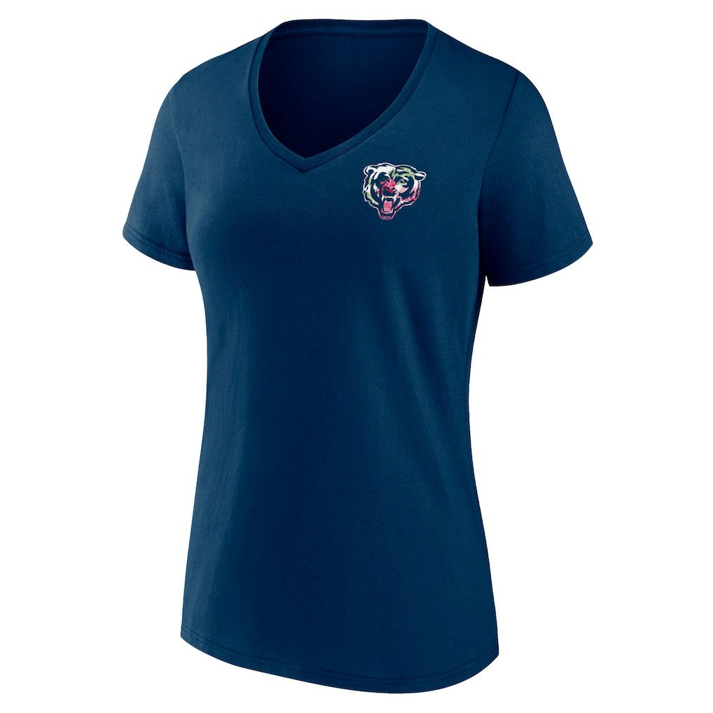 Chicago Bears Women's Plus Size Mother's Day #1 Mom V-Neck T-Shirt | NFL Outlet