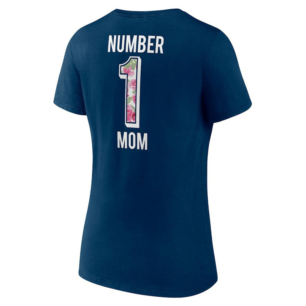 Chicago Bears Women's Plus Size Mother's Day #1 Mom V-Neck T-Shirt | NFL Outlet