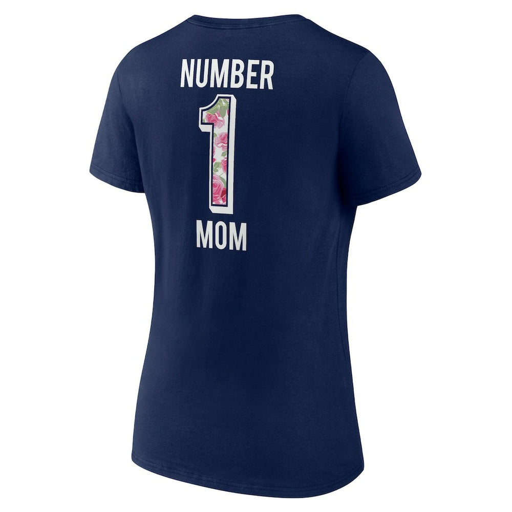 New England Patriots Women's Plus Size Mother's Day #1 Mom V-Neck T-Shirt | NFL New