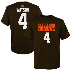 Cleveland Browns Deshaun Watson  Youth Mainliner Player Name & Number T-Shirt | NFL Sale