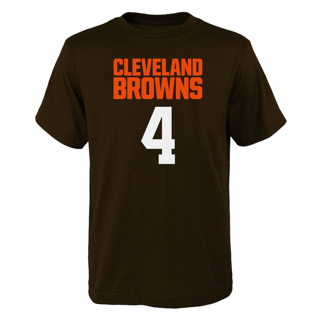 Cleveland Browns Deshaun Watson  Youth Mainliner Player Name & Number T-Shirt | NFL Sale