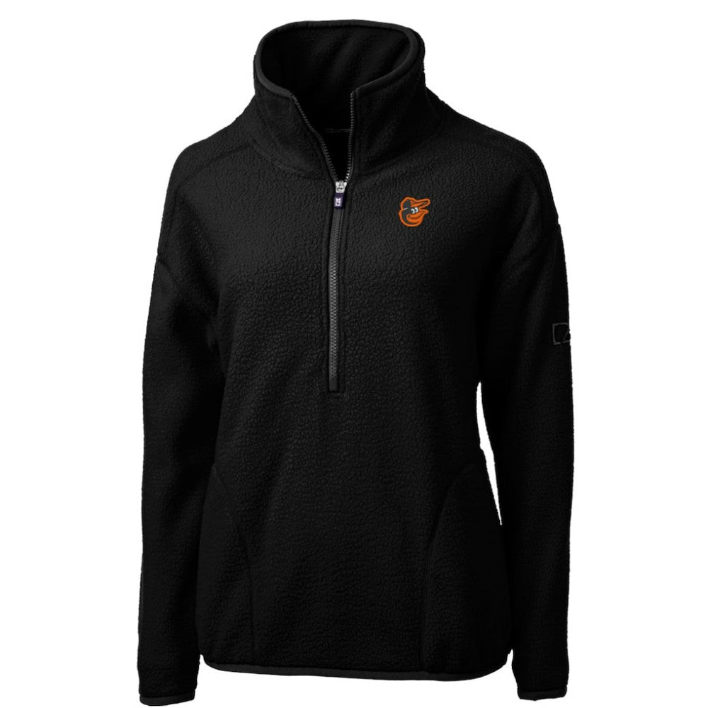 Baltimore Orioles Cutter & Buck Women's Cascade Eco Sherpa Fleece Quarter-Zip Pullover Jacket - MLB Jackets