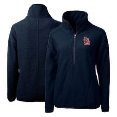 St. Louis Cardinals Cutter & Buck Women's Cascade Eco Sherpa Fleece Quarter-Zip Pullover Jacket - MLB Jackets