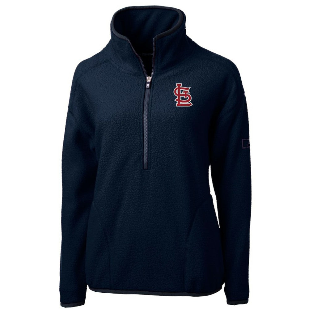 St. Louis Cardinals Cutter & Buck Women's Cascade Eco Sherpa Fleece Quarter-Zip Pullover Jacket - MLB Jackets