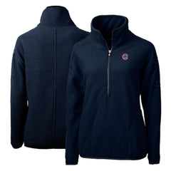 Chicago Cubs Cutter & Buck Women's Cascade Eco Sherpa Fleece Quarter-Zip Pullover Jacket - MLB Jackets