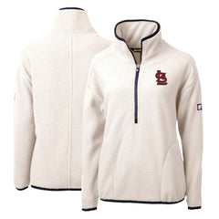 St. Louis Cardinals Cutter & Buck Women's Cascade Eco Sherpa Fleece Quarter-Zip Pullover Jacket - MLB Jackets