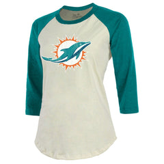 Miami Dolphins Tyreek Hill  Majestic Threads Vintage Player Name & Number Raglan 3/4-Sleeve T-Shirt | NFL Online