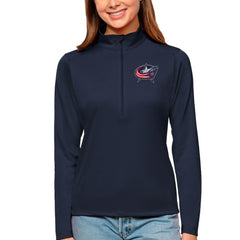Columbus Blue Jackets Antigua Women's Tribute Quarter-Zip Pullover Top -  NHL Pullover