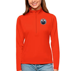 Edmonton Oilers Antigua Women's Tribute Quarter-Zip Pullover Top -  NHL Pullover