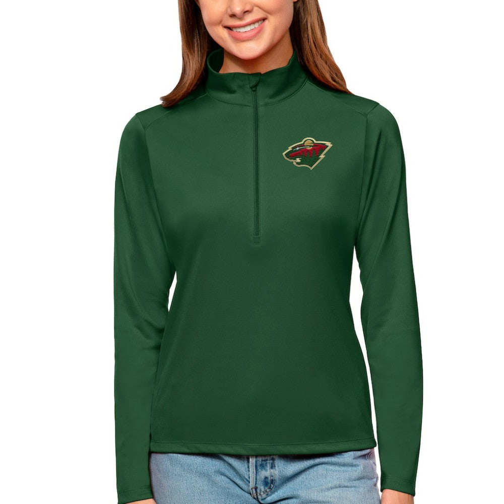 Minnesota Wild Antigua Women's Tribute Quarter-Zip Pullover Top -  NHL Pullover