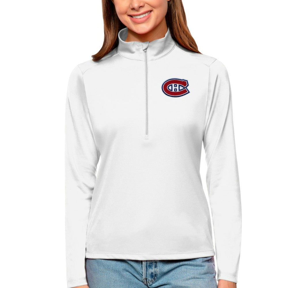 Montreal Canadiens Antigua Women's Tribute Quarter-Zip Pullover Top -  NHL Pullover