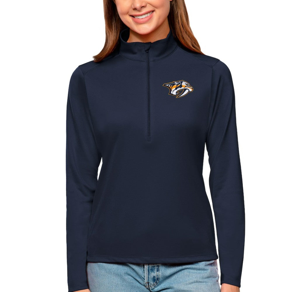 Nashville Predators Antigua Women's Tribute Quarter-Zip Pullover Top -  NHL Pullover