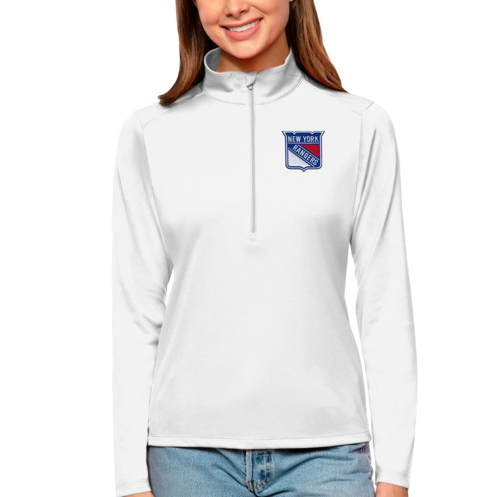 New York Rangers Antigua Women's Tribute Quarter-Zip Pullover Top -  NHL Pullover